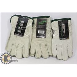 LINED LEATHER DRIVER WORK GLOVES SIZE MEDIUM