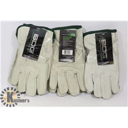 LINED LEATHER DRIVER WORK GLOVES SIZE MEDIUM