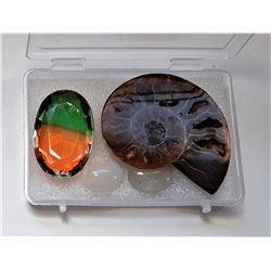 20)  LARGE OVAL LAB CREATED BI-COLORED