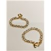Image 1 : SILVER 2 BRACELET CUBIC ZIRCONIA GOLD PLATED