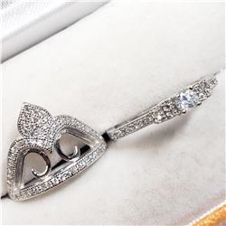 SILVER 2 CUBIC ZIRCONIA RING SET  M (~SIZE 6)