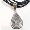 Image 1 : SILVER RAIN DROP PENDENT  NECKLACE