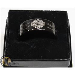 BLACK HARLEY DAVIDSON MOTORCYCLES SIZE 12 RING