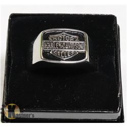 HARLEY DAVIDSON STAINLESS STEEL SIZE 13 RING WITH