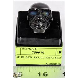 LARGE BLACK SKULL RING SIZE 9
