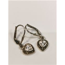 SILVER CUBIC ZIRCONIA  EARRINGS