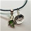 Image 3 : S/SIL LEAF AND LOCKET PENDANT WITH CORD NECKLACE