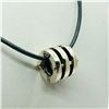 Image 4 : S/SIL BEAD WITH CORD NECKLACE
