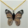 Image 1 : BUTTERFLY SHAPED NATURAL LEAF  NECKLACE