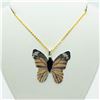 Image 2 : BUTTERFLY SHAPED NATURAL LEAF  NECKLACE