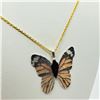 Image 3 : BUTTERFLY SHAPED NATURAL LEAF  NECKLACE