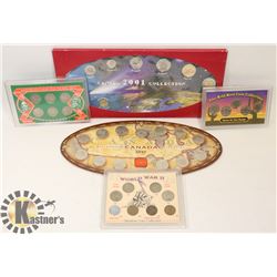 LOT OF VARIOUS CANADA & USA COLLECTORS COIN SETS
