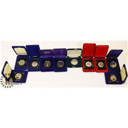 LOT OF 10 CANADA CASED $1 DOLLAR SPECIMEN AND