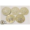 Image 1 : LOT OF 5 CANADIAN 1988 FINE SILVER .9999 $5 COIN.