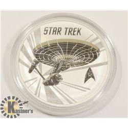 2016 STAR TREK $1 FINE SILVER .999 ONE OUNCE COIN.