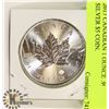Image 1 : 2017 CANADIAN 1 OUNCE .999 FINE SILVER $5 COIN.