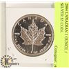 Image 1 : 2004 CANADIAN 1 OUNCE .999 FINE SILVER $5 COIN.