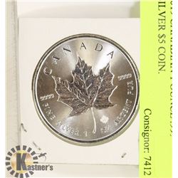 2019 CANADIAN 1 OUNCE .999 FINE SILVER $5 COIN.
