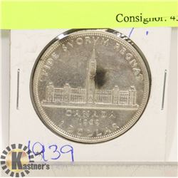 1939 CANADIAN SILVER DOLLAR.