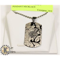 HARLEY DAVIDSON DOG TAG PENDANT NECKLACE