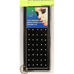 .925 SILVER L- BEND 1.5 MM MIXED CZ LOT OF 40