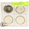 Image 1 : LOT OF 4 CANADIAN 1967 SILVER ONE DOLLAR COINS.