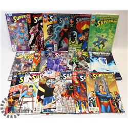 LOT OF 22 SUPERMAN COMICS.