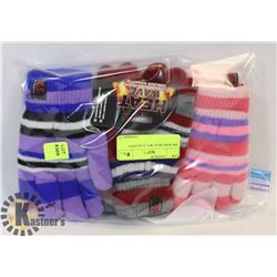 3PK KIDS HEAT WAVE GLOVES