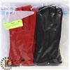 Image 1 : 2PK LADIES LEATHER GLOVES MEDIUM.
