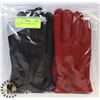 Image 1 : 2PK LADIES LEATHER GLOVES LARGE.