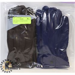 2PK LADIES LEATHER GLOVES X-LARGE.