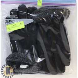2PK MENS LEATHER GLOVES MEDIUM.