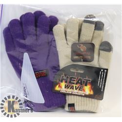 2PK ADULT "HEAT WAVE" WINTER GLOVES