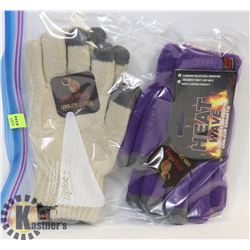2PK ADULT "HEAT WAVE" WINTER GLOVES