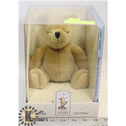 GUND DOTTON CLASSIC POOH BEAR AND BOOK.