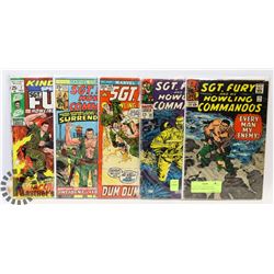 LOT OF 5 SGT. FURY AND HIS HOWLING COMMANDO COMICS