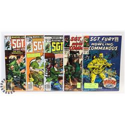 LOT OF 5 SGT. FURY AND HIS HOWLING COMMANDO COMICS