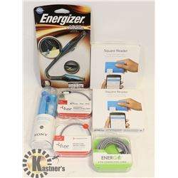 BAG OF ASSORTED ELECTRONIC ACCESSORIES.