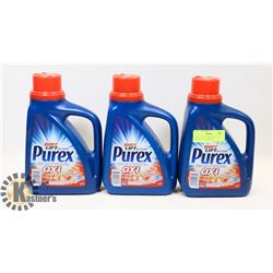 3 BOTTLES OF PUREX DIRT LIFT ACTION 1.4L LAUNDRY