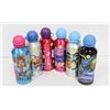 Image 1 : 6 ASSORTED KIDS WATER BOTTLES INCLUDING HELLO