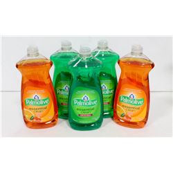 5 BOTTLES OF PALMOLIVE DISH SOAP.