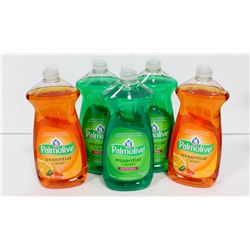 5 BOTTLES OF PALMOLIVE DISH SOAP.