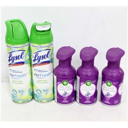 2 LYSOL AIR FRESH CUCUMBER SPLASH DISINFECT MIST &