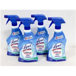 4 BOTTLES OF LYSOL 0% BLEACH BATHROOM CLEANER.