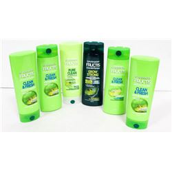 6 BOTTLES OF GARNIER FRUCTIS SHAMPOO & CONDITIONER