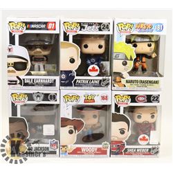 LOT OF 6 FUNKO POPS