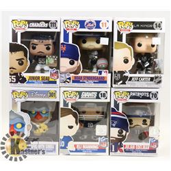 LOT OF 6 FUNKO POPS
