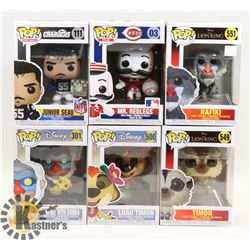 LOT OF 6 FUNKO POPS