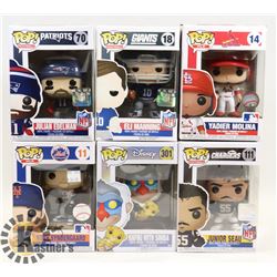 LOT OF 6 FUNKO POPS