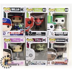 LOT OF 6 FUNKO POPS